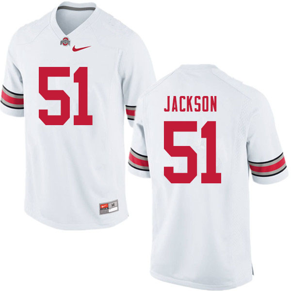Men #51 Antwuan Jackson Ohio State Buckeyes College Football Jerseys Sale-White